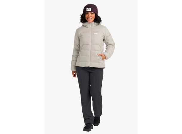 JW Ather Down Hoody W Beige M Jack Wolfskin dunjacka dam 