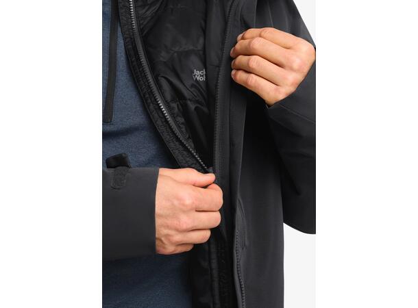 JW Flowline 3in1 Jkt M Svart M Jack Wolfskin skidjacka herr 
