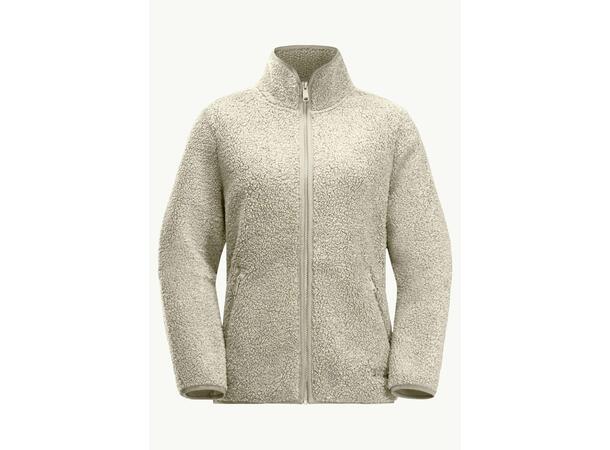 JW High Curl Jacket W Ljusgrå L Jack Wolfskin fleecejacka dam 