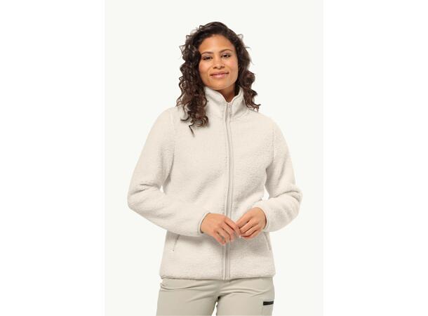 JW High Curl Jacket W Ljusgrå L Jack Wolfskin fleecejacka dam 