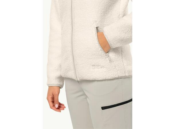 JW High Curl Jacket W Ljusgrå L Jack Wolfskin fleecejacka dam 