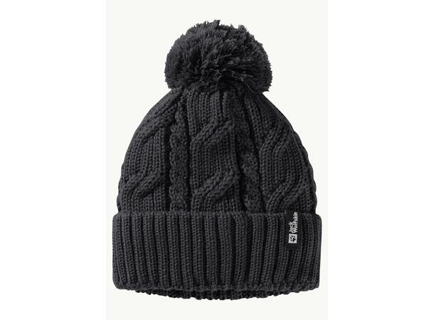 JW Pompom Beanie Svart Onesize Jack Wolfskin mössa med fleecefoder 