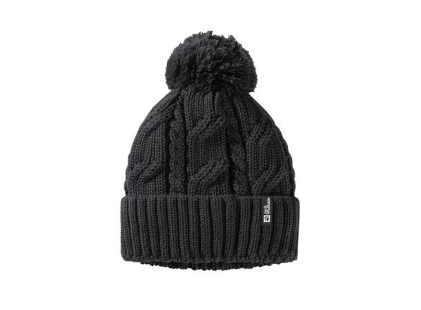 JW Pompom Beanie Svart Onesize Jack Wolfskin mössa med fleecefoder 