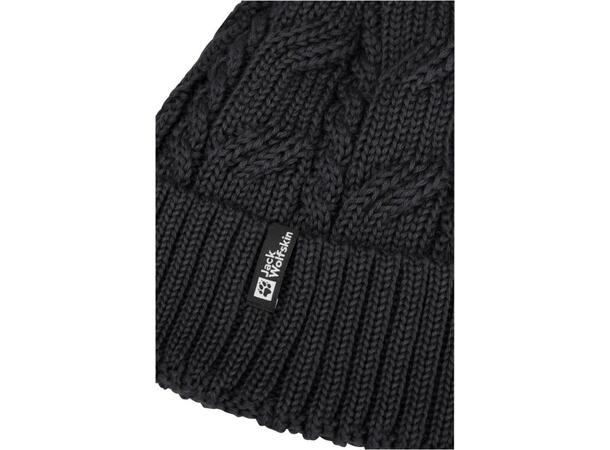 JW Pompom Beanie Svart Onesize Jack Wolfskin mössa med fleecefoder 