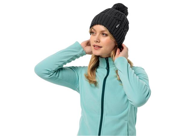 JW Pompom Beanie Svart Onesize Jack Wolfskin mössa med fleecefoder 