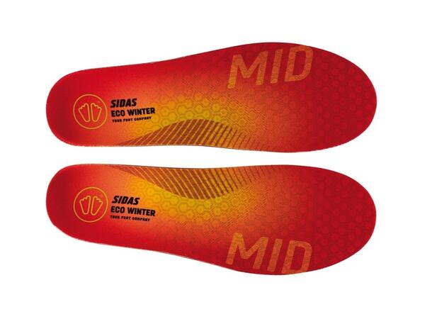 SIDAS 3FEET ECO WINTER MID Röd XS Formade iläggssulor medelhögt fotvalv 