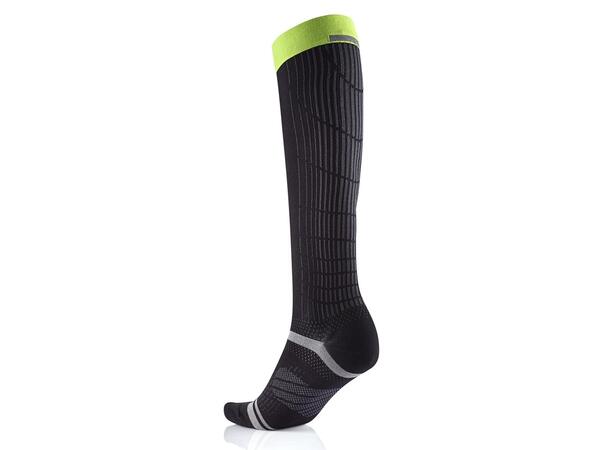 SIDAS ENDURANCE RAC.KNEE Svart/Gul 39-40 Löparstrumpor knähöga 