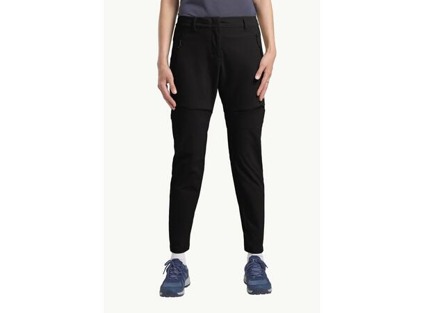 JW Hikeout Zip Away Pants W Svart 38R Jack Wolfskin vandringsbyxor dam 