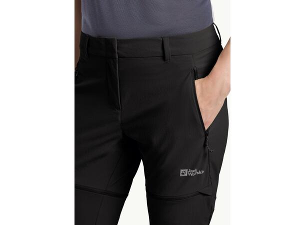JW Hikeout Zip Away Pants W Svart 38R Jack Wolfskin vandringsbyxor dam 