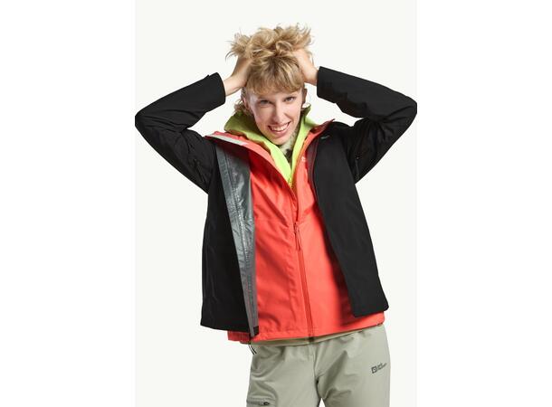 JW Prelight 2.5L LT Jkt W Svart L Jack Wolfskin regnjacka dam 