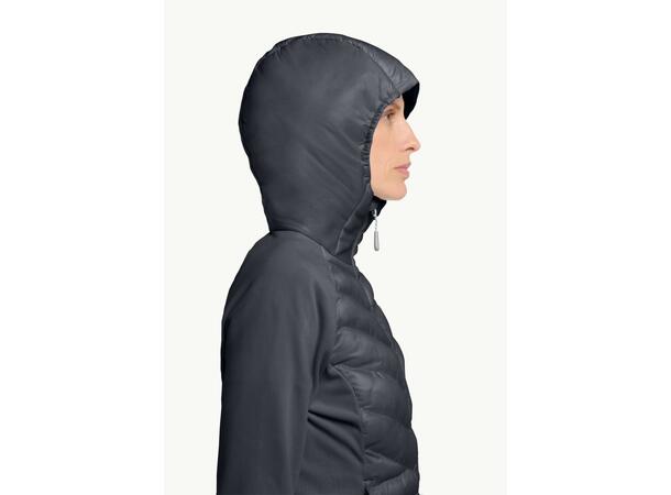JW Routerburn Pro Hybrid W Grå L Jack Wolfskin jacka dam 