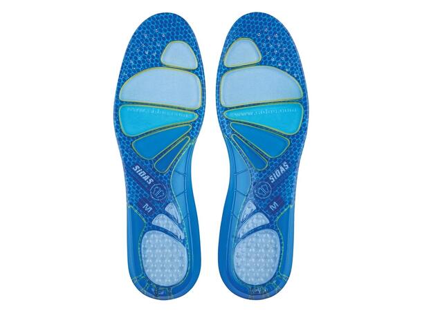 SIDAS CUSHIONING GEL Blå S Iläggssulor med gel 
