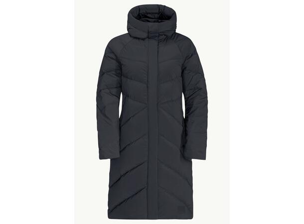 JW Marienplatz Coat W Mörkgrå M Jack Wolfskin fodrad kappa dam 
