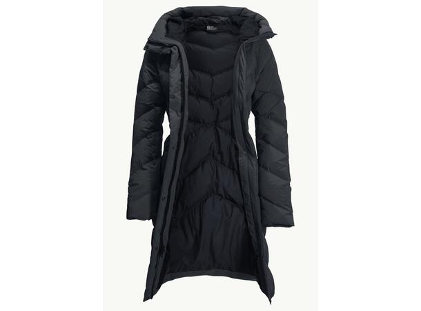 JW Marienplatz Coat W Mörkgrå M Jack Wolfskin fodrad kappa dam 