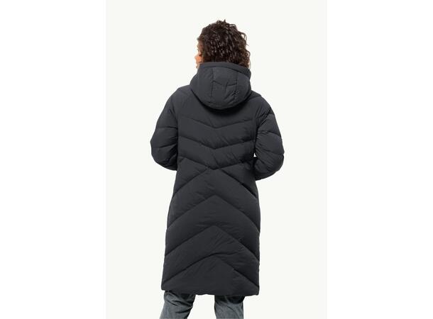 JW Marienplatz Coat W Mörkgrå M Jack Wolfskin fodrad kappa dam 