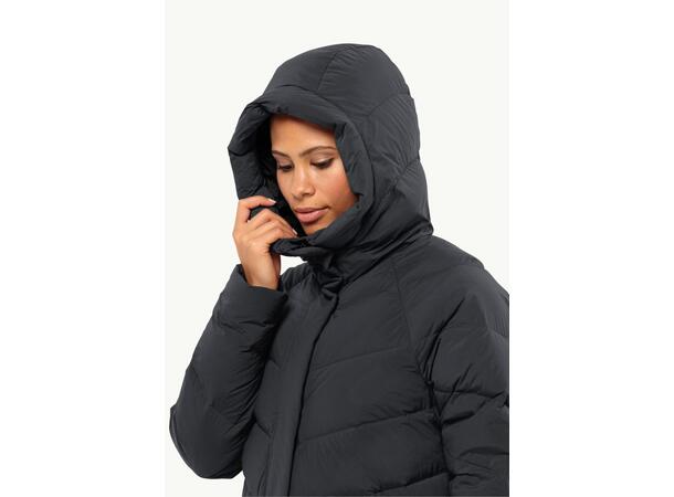JW Marienplatz Coat W Mörkgrå M Jack Wolfskin fodrad kappa dam 