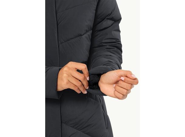 JW Marienplatz Coat W Mörkgrå M Jack Wolfskin fodrad kappa dam 