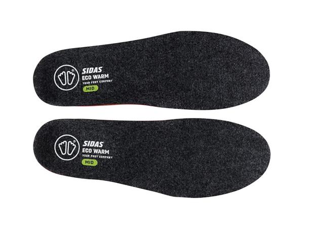 SIDAS 3FEET ECO WARM MID Grå L Formade iläggssulor medelhögt fotvalv 