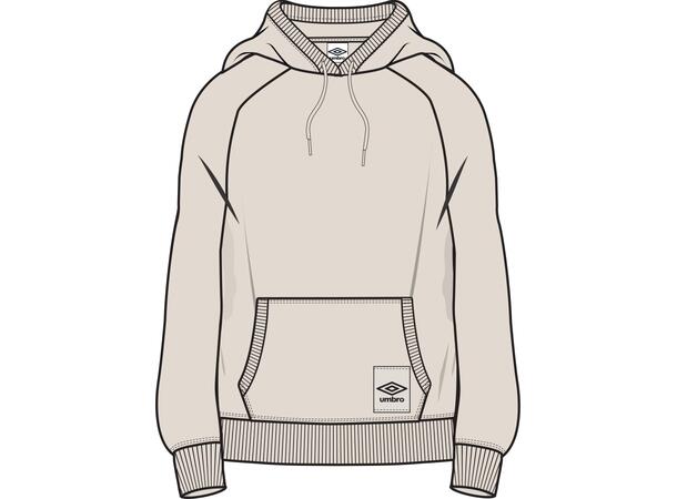 UMBRO RLXD Hoodie Beige M Sweatshirt med luva 