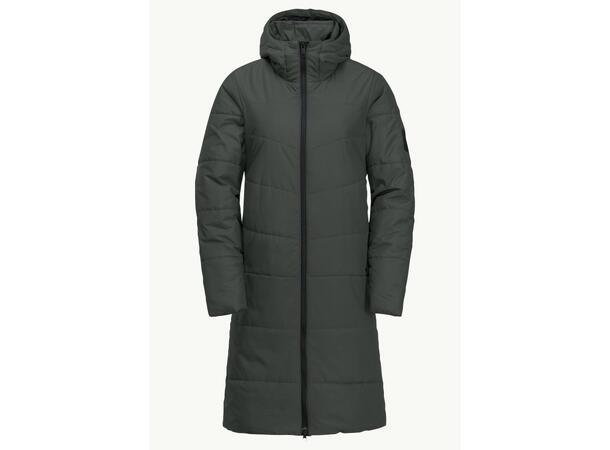 JW Deutzer Coat W Grön M Jack Wolfskin fodrad kappa dam 