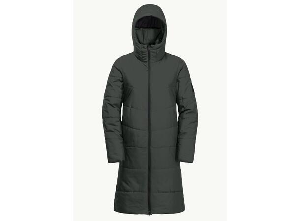 JW Deutzer Coat W Grön M Jack Wolfskin fodrad kappa dam 