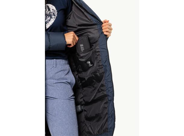 JW Frozen Palace Coat W Mörkblå M Jack Wolfskin fodrad kappa dam 