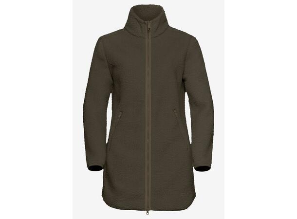 JW High Curl Coat W Grön M Jack Wolfskin fleecejacka dam 