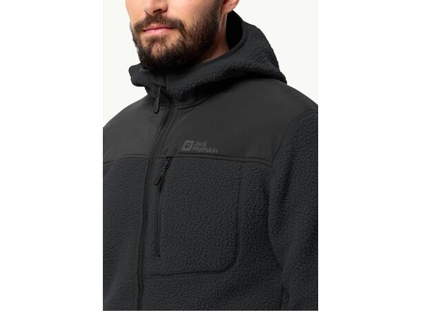 JW Kammweg Pile FZ M Mörkgrå L Jack Wolfskin fleecejacka herr 