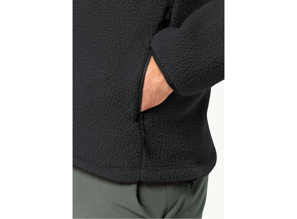 JW Kammweg Pile FZ M Mörkgrå L Jack Wolfskin fleecejacka herr 