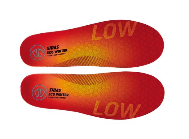 SIDAS 3FEET ECO WINTER LOW Röd XS Formade iläggssulor lågt fotvalv 