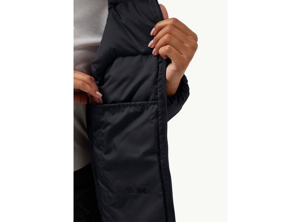 JW Ather Down Hoody W Svart L Jack Wolfskin dunjacka dam 