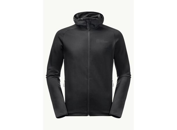 JW Baiselberg Hooded FZ M Svart M Jack Wolfskin fleecejacka herr 