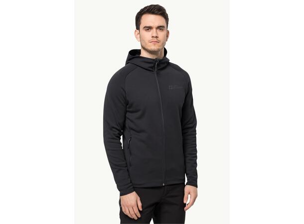 JW Baiselberg Hooded FZ M Svart M Jack Wolfskin fleecejacka herr 