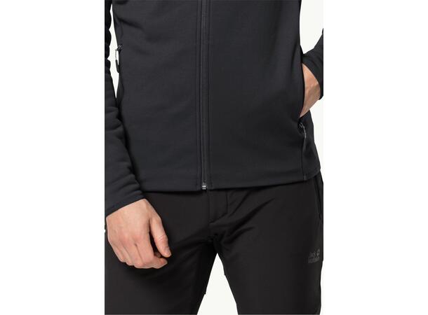 JW Baiselberg Hooded FZ M Svart M Jack Wolfskin fleecejacka herr 
