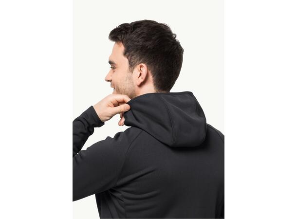 JW Baiselberg Hooded FZ M Svart M Jack Wolfskin fleecejacka herr 