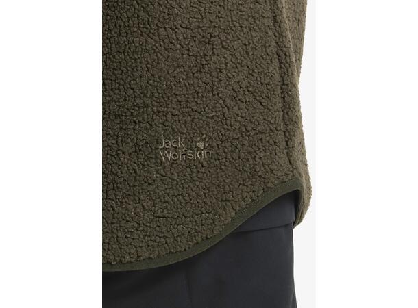 JW High Curl Coat W Grön L Jack Wolfskin fleecejacka dam 