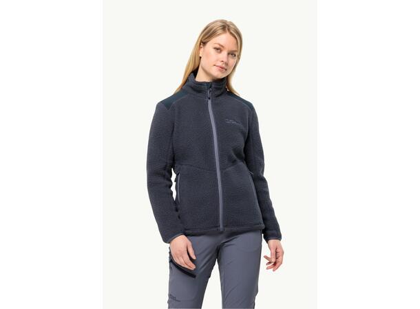 JW Kammweg Pile FZ W Naturvit M Jack Wolfskin fleecejacka dam 