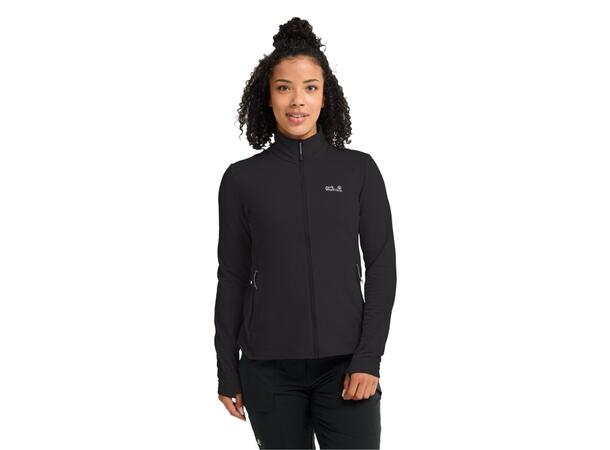 JW Litestride FZ W Svart M Jack Wolfskin fleecejacka dam 