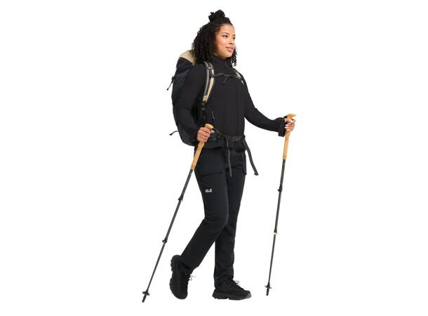 JW Litestride FZ W Svart M Jack Wolfskin fleecejacka dam 