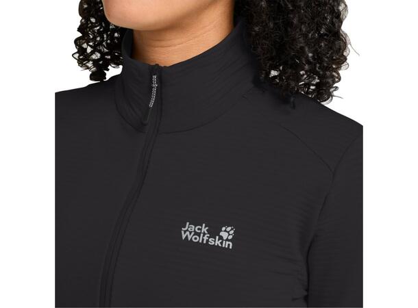 JW Litestride FZ W Svart M Jack Wolfskin fleecejacka dam 