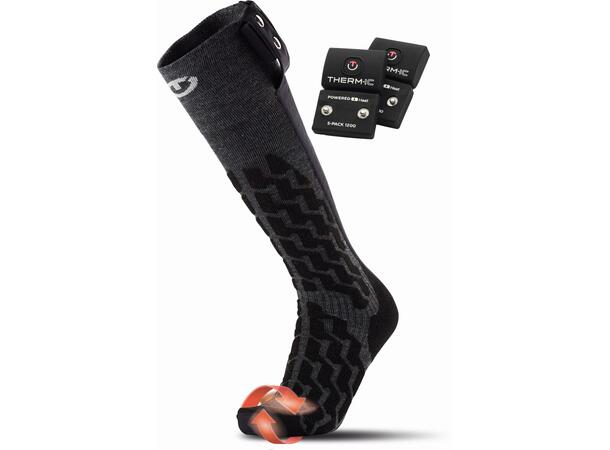 THERM-IC FUSION UNI +1200 Svart 42-44 Set med strumpor, batteri och laddkabel 