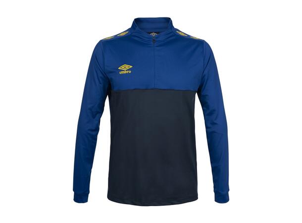 UMBRO UX Pro Half Zip Jr Blå/Gul 164 Träningströja med krage junior 
