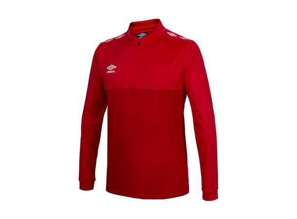 UMBRO UX Pro Half Zip Jr Röd/Vit 140 Träningströja med krage junior 