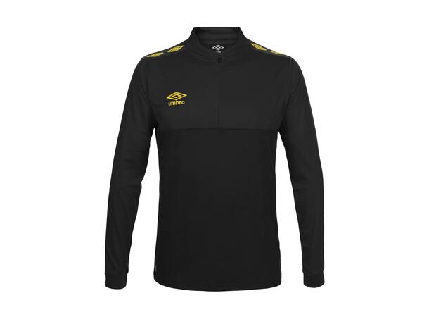 UMBRO UX Pro Half Zip Svart/Gul L Träningströja med krage 