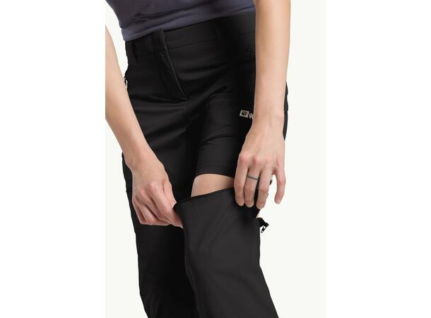 JW Hikeout Zip Away Pants W Svart 42R Jack Wolfskin vandringsbyxor dam 