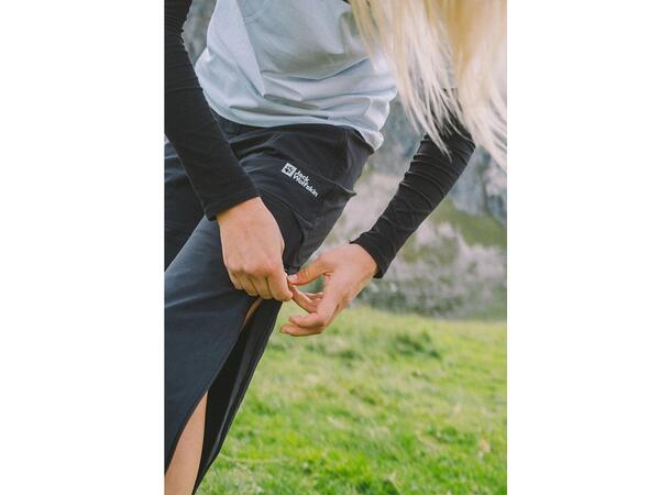JW Hikeout Zip Away Pants W Svart 42R Jack Wolfskin vandringsbyxor dam 