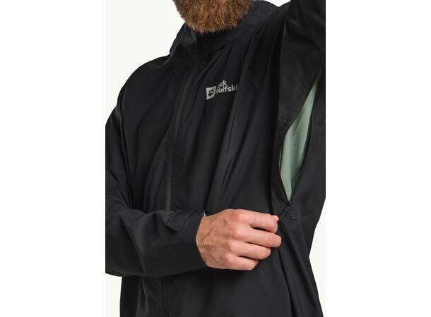 JW Prelight 2.5L LT Jkt M Svart M Jack Wolfskin regnjacka herr 