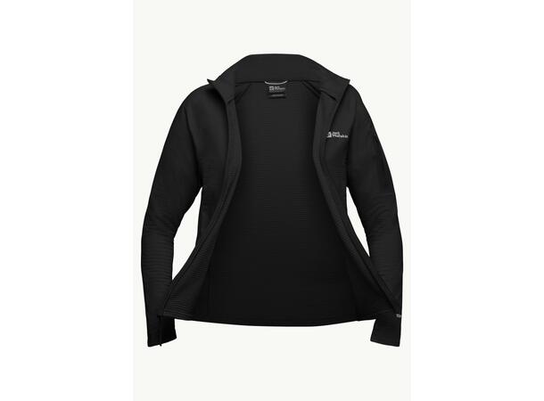 JW Prelight FZ W Svart L Jack Wolfskin fleecejacka dam 