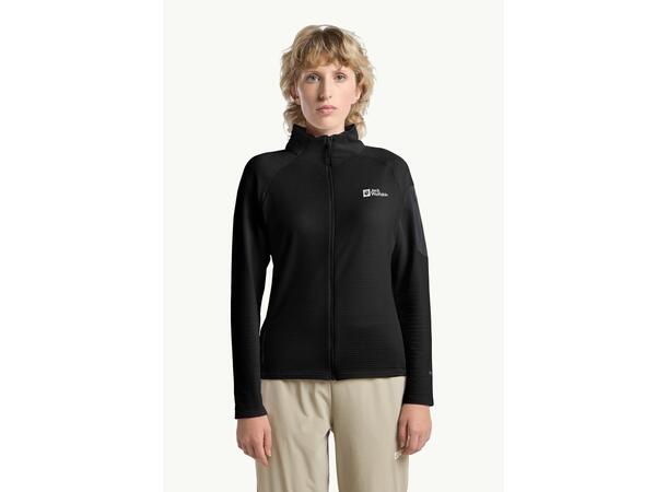 JW Prelight FZ W Svart L Jack Wolfskin fleecejacka dam 