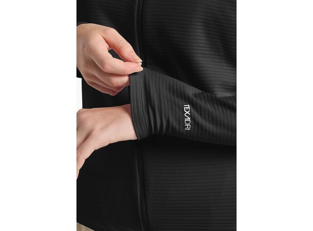 JW Prelight FZ W Svart L Jack Wolfskin fleecejacka dam 